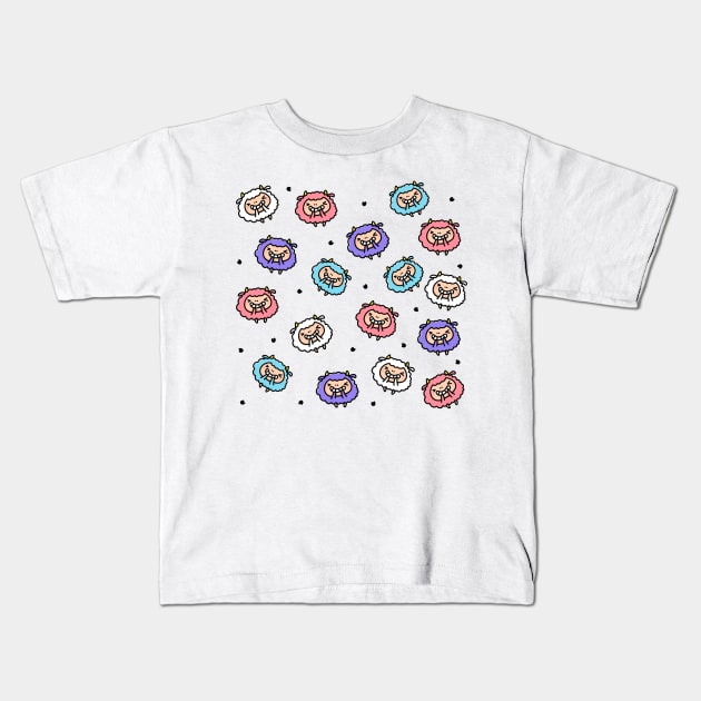 Colour sheep Kids T-Shirt by GD-CATHY CHEN 